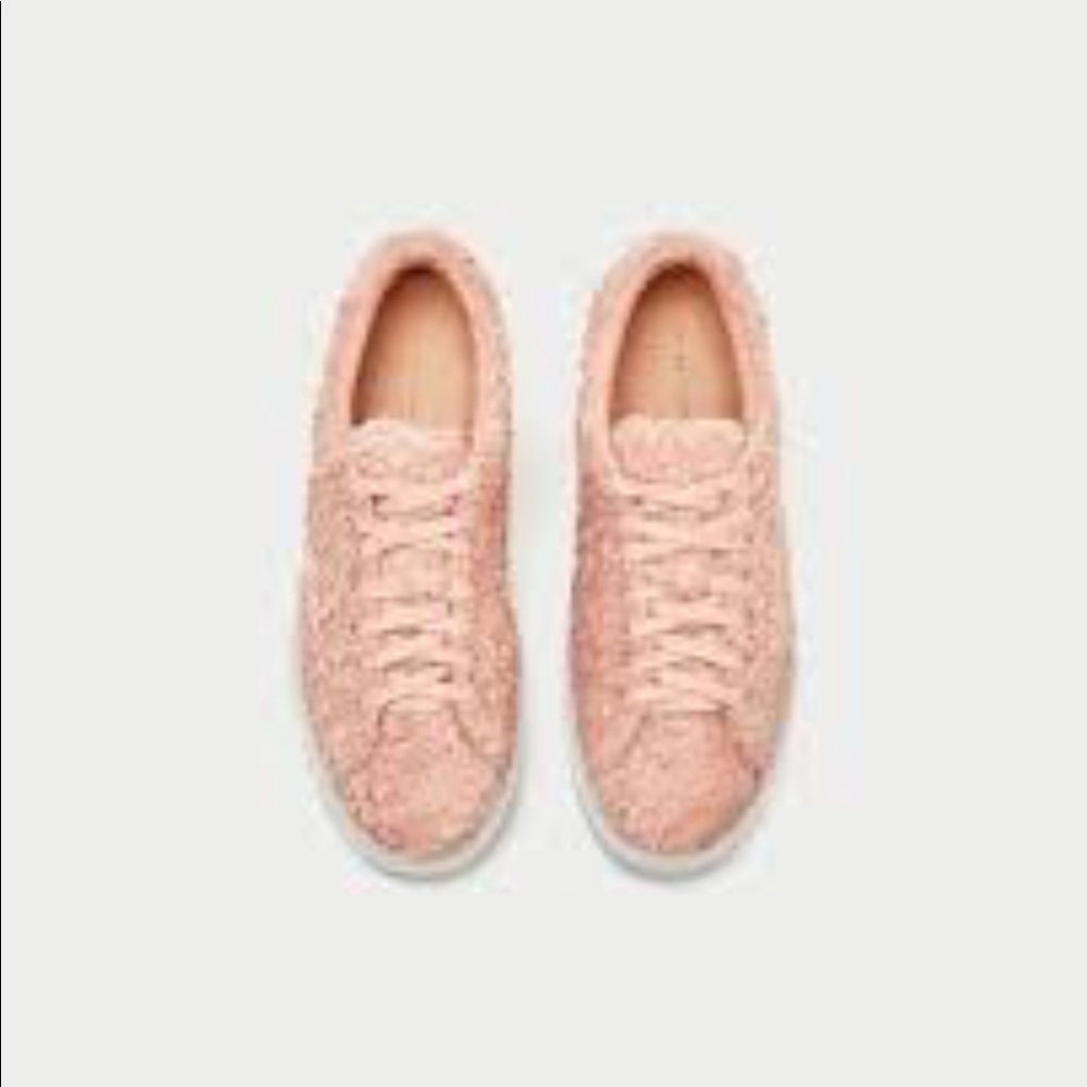 NWT Zara Platform Plimsolls with Faux Fur Sz 7.5 - Picture 3 of 6